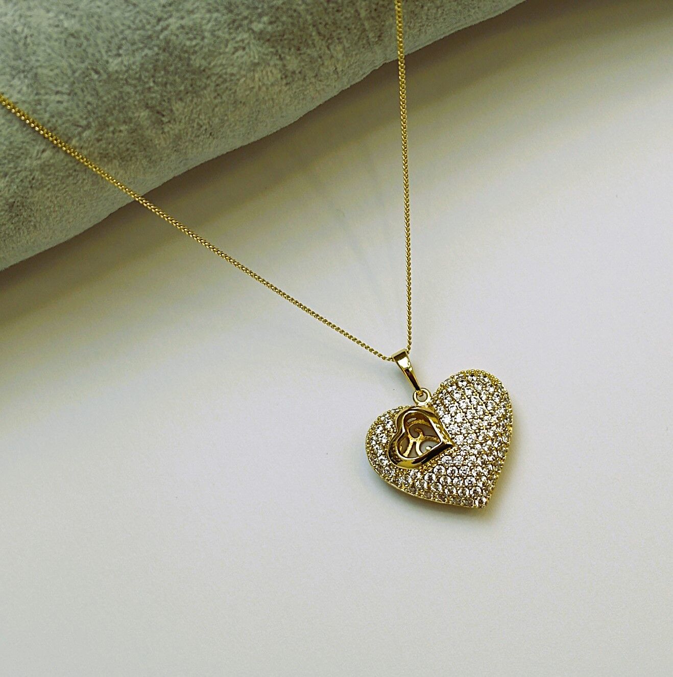 14K Rengi Xuping Kalp Kolye TK355