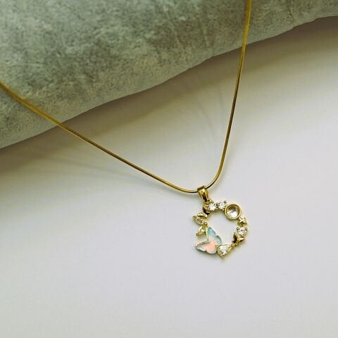 14K Rengi Xuping Kelebek Kolye TK356