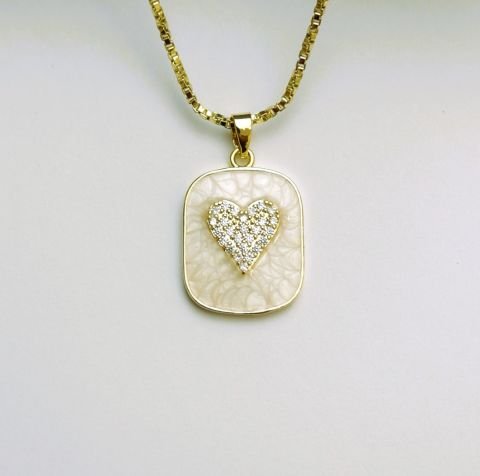 14 K Rengi Xuping Kalp Kolye TK262