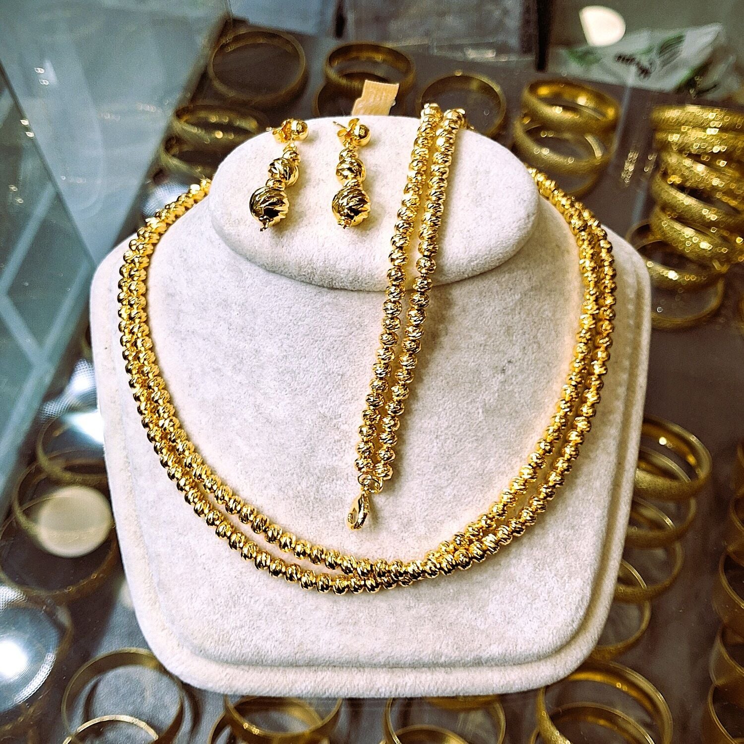 22 Ayar Altın Kaplama Dorika Set AB245