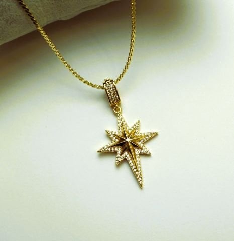 14 K Rengi Xuping Kutup Yıldızı Kolye TK264