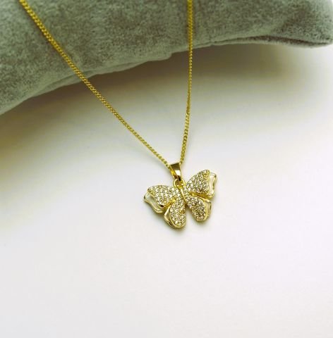 14 K Rengi Xuping Kelebek Kolye TK267