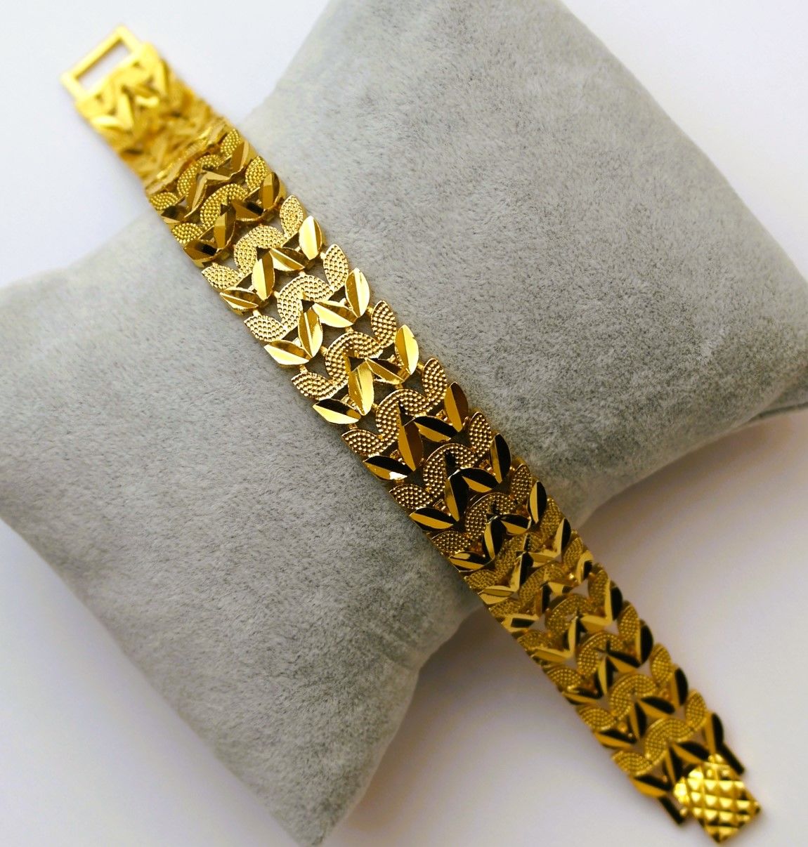 Altın Kaplama Kalın Başak Model Bileklik AB129