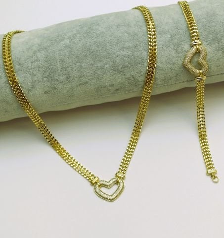 14 K Altın Rengi Kalp Xuping Takım ÇTA29