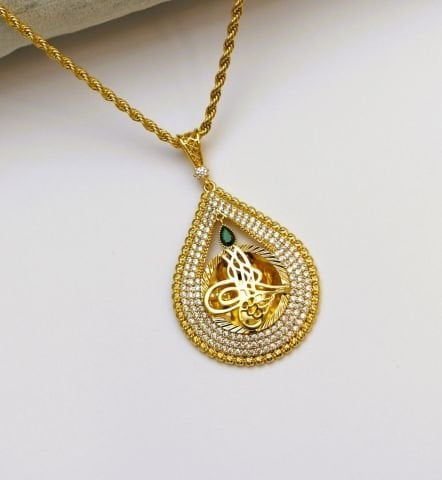 Altın Kaplama Tuğralı Kolye AB132