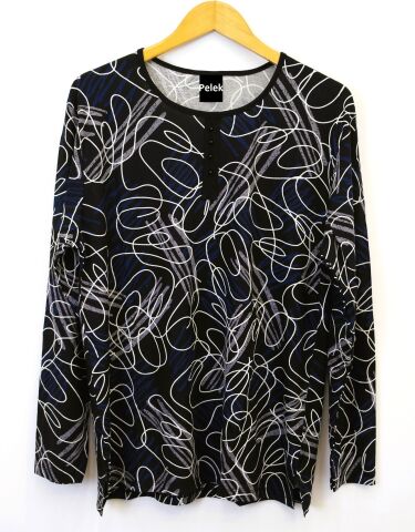 42/44/46 Beden Kapri Kol Viskon Bluz PB347