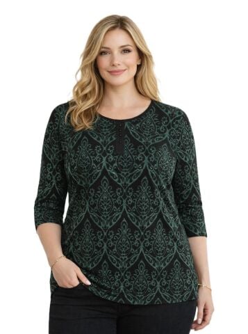 42/44/46 Beden Kapri Kol Viskon Bluz PB348