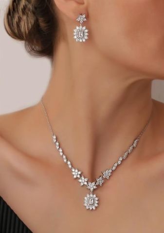 Pırlanta Model Zirkon Taşlı Set ZS01