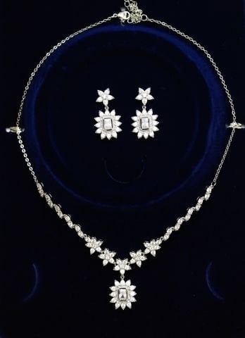 Pırlanta Model Zirkon Taşlı Set ZS01