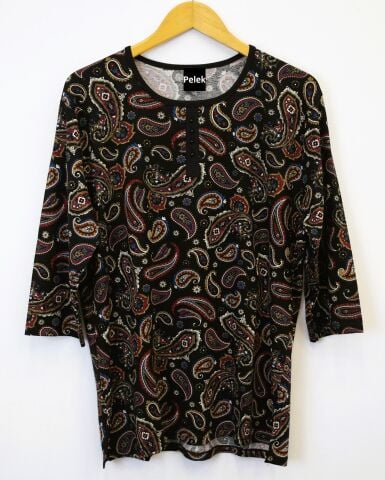 42/44/46 Beden Kapri Kol Viskon Bluz PB349