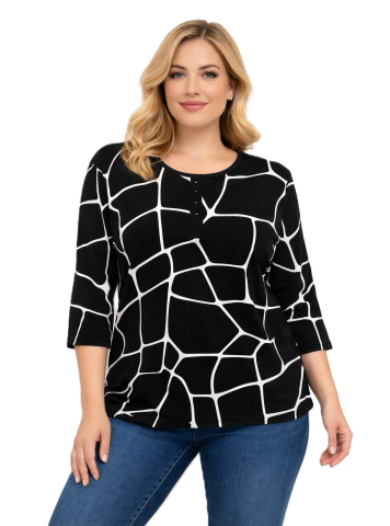 42/44/46 Beden Kapri Kol Viskon Bluz PB351