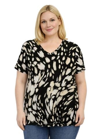 Büyük Beden V Yaka Tişört PB352