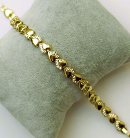 14 K Altın Rengi Kalp Xuping Bileklik TBL490