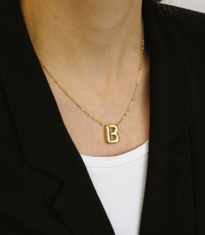 Harfli Balon Çelik Kolyeler TK121 B