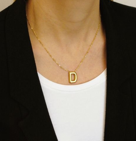 Harfli Balon Çelik Kolyeler TK121 D