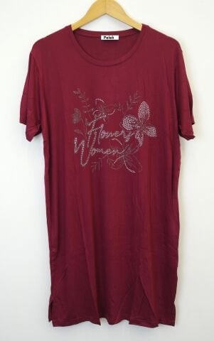 Büyük Beden Taş Baskılı Tunik PB370