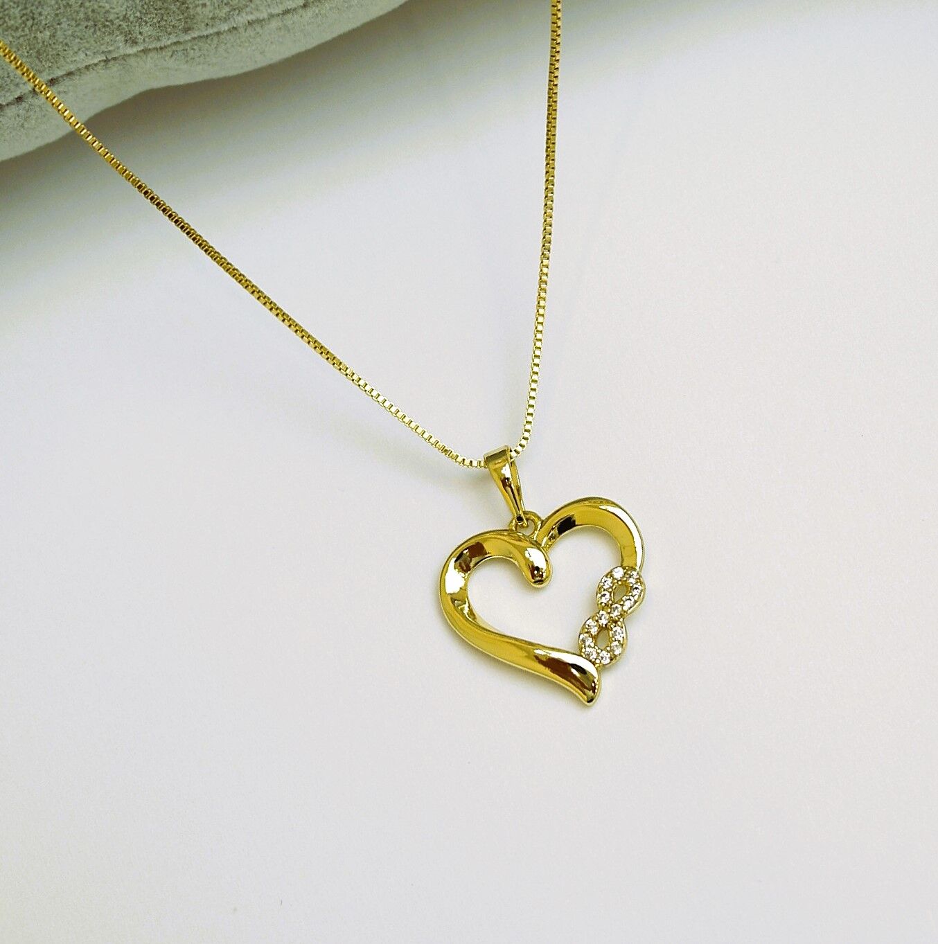 14 K Rengi Xuping Kalp Sonsuzluk Kolye TK273