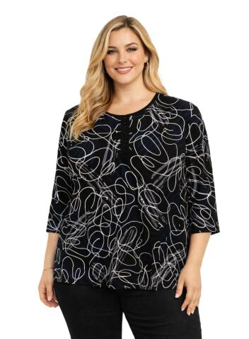 42/44/46 Beden Kapri Kol Viskon Bluz PB377