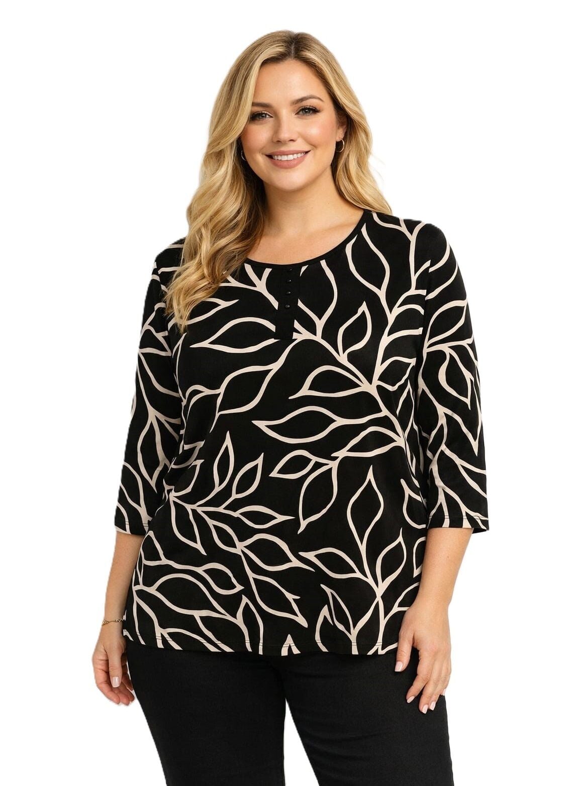 42/44/46 Beden Kapri Kol Viskon Bluz PB378