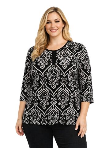 42/44/46 Beden Kapri Kol Viskon Bluz PB379