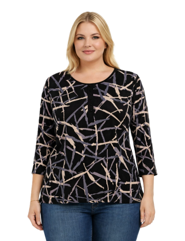 42/44/46 Beden Kapri Kol Viskon Bluz PB381