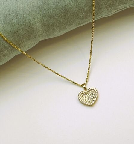 14 K Rengi Xuping Kalp Kolye TK281