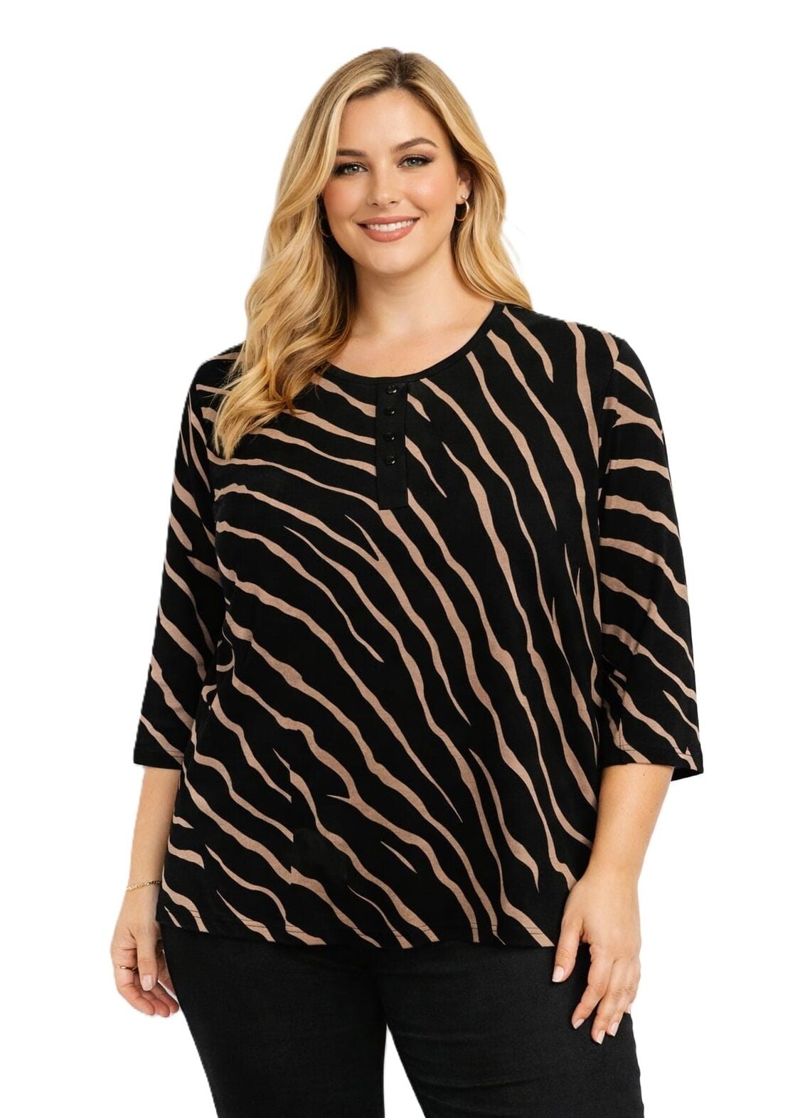 42/44/46 Beden Kapri Kol Viskon Bluz PB382