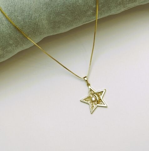 14 K Rengi Xuping Yıldız Kolye TK288