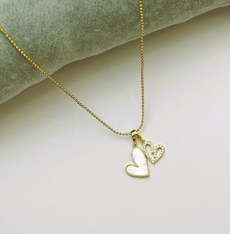 14 K Rengi Xuping Çift Kalp Kolye TK294