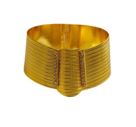 İmitasyon Altın Kaplama Hasır Kelepçe Bilezik AB53