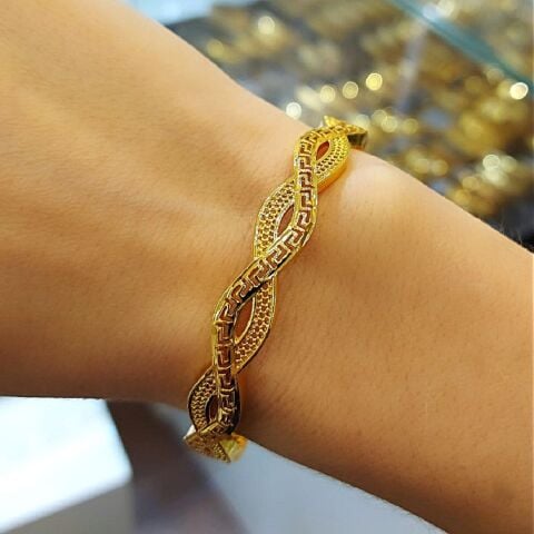 İmitasyon Altın Kaplama Kelepçe Bilezik AB225