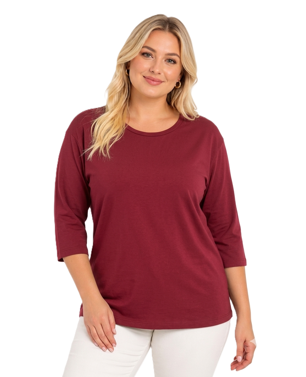 Truvakar Kol Basic Bluz - Bordo PK03