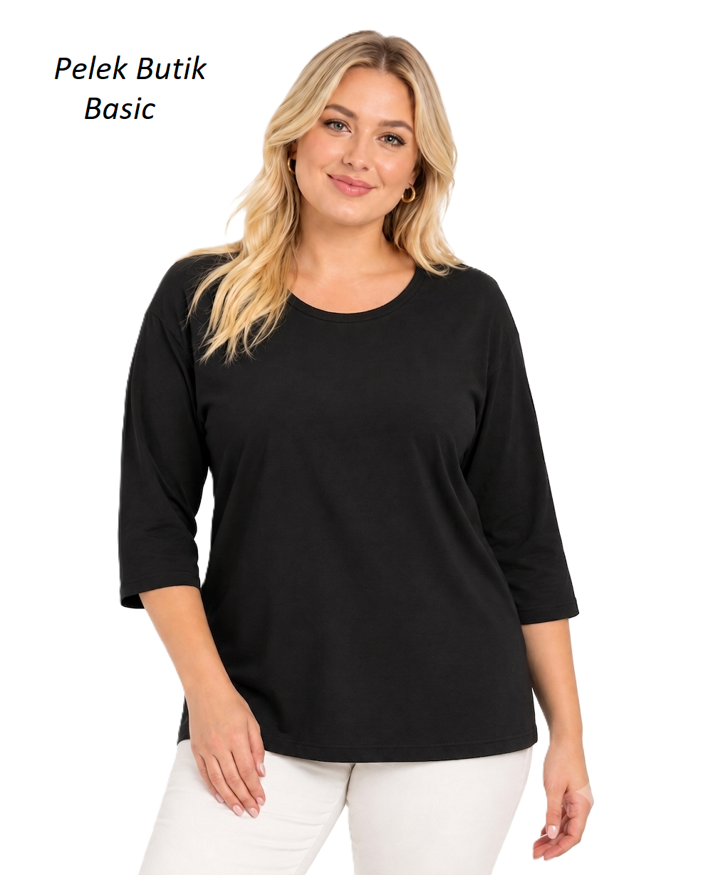Truvakar Kol Basic Bluz - Siyah PK07