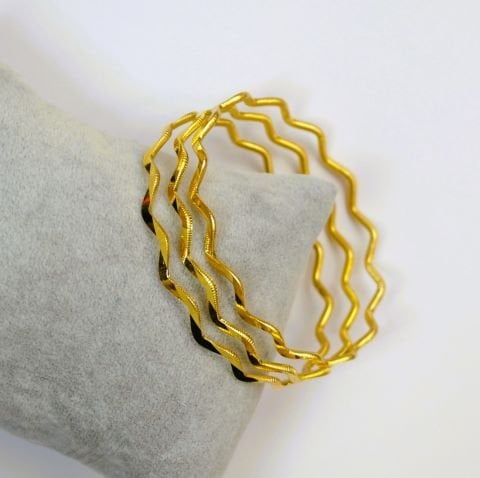 İmitasyon Altın Kaplama Üçlü Ajda Bilezik AB66