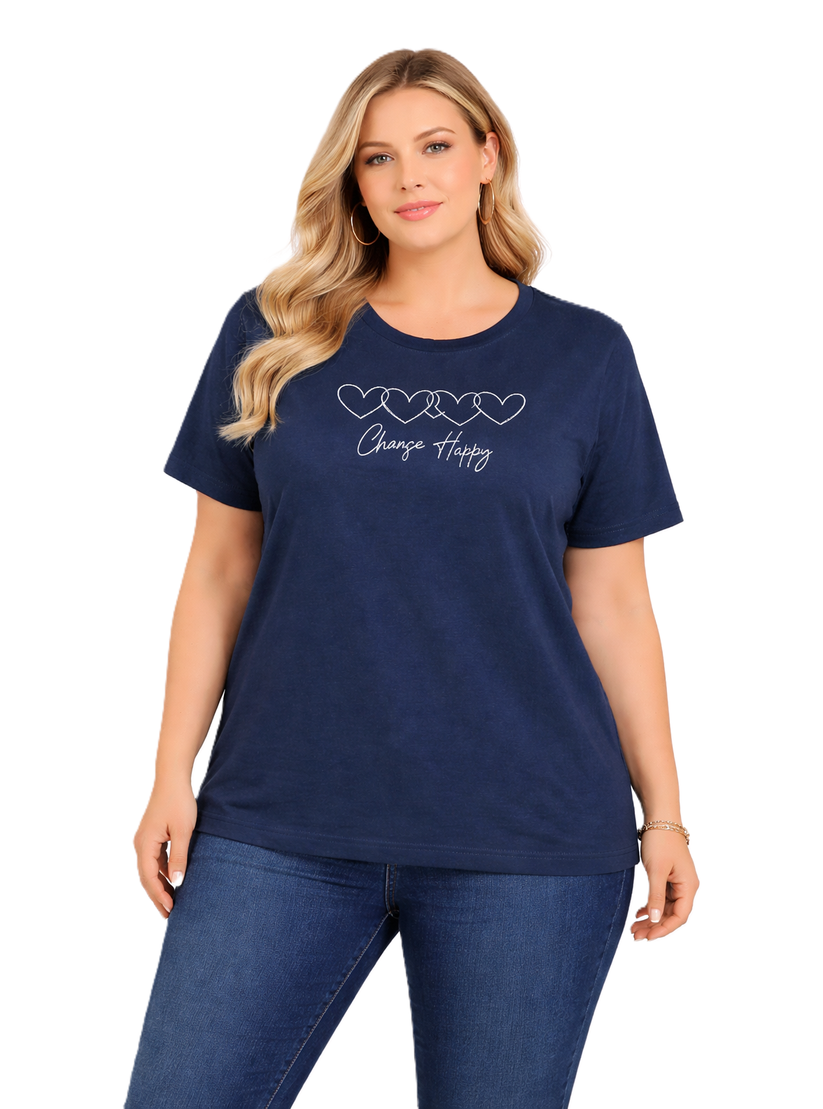 42/44/46 Beden Tişört-Lacivert PB407