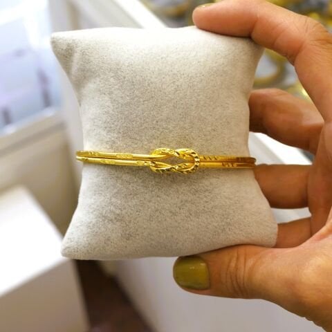 İmitasyon 22 Ayar Altın Rengi Aşk Düğümü Ajda Bilezik AB175