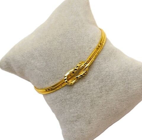 İmitasyon 22 Ayar Altın Rengi Aşk Düğümü Ajda Bilezik AB175