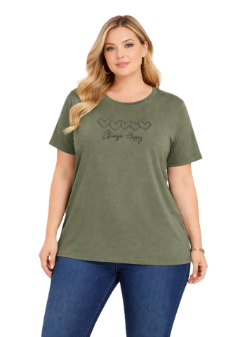 42/44/46 Beden Tişört-Haki PB409