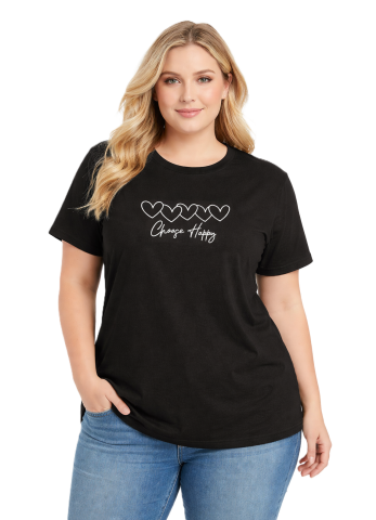 42/44/46 Beden Tişört-Siyah PB410