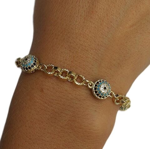 14 K Rengi Xuping Nazar Bileklik TBL520