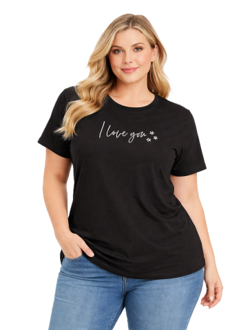 42/44/46 Beden Tişört-Siyah PB412