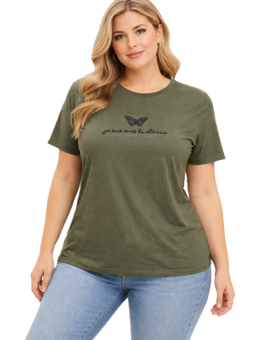 42/44/46 Beden Tişört-Haki PB415