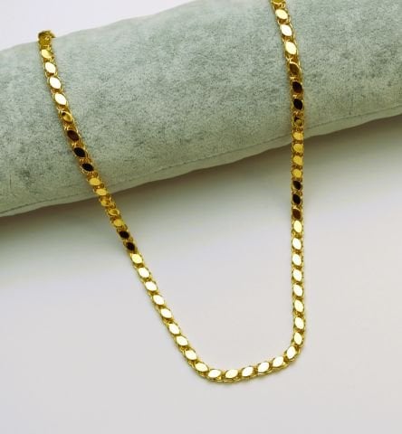 22 Ayar Altın Kaplama Pullu Zincir Kolye AB69