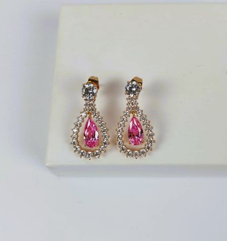 Pembe Taşlı Xuping Küpe ÇK02