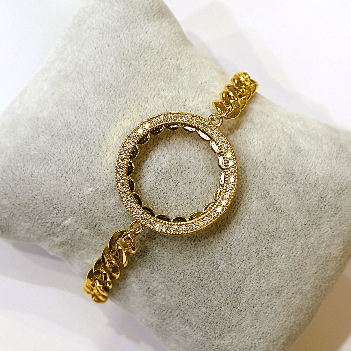 Altın Kaplama Yarım Altın Takılan Bileklik AB229