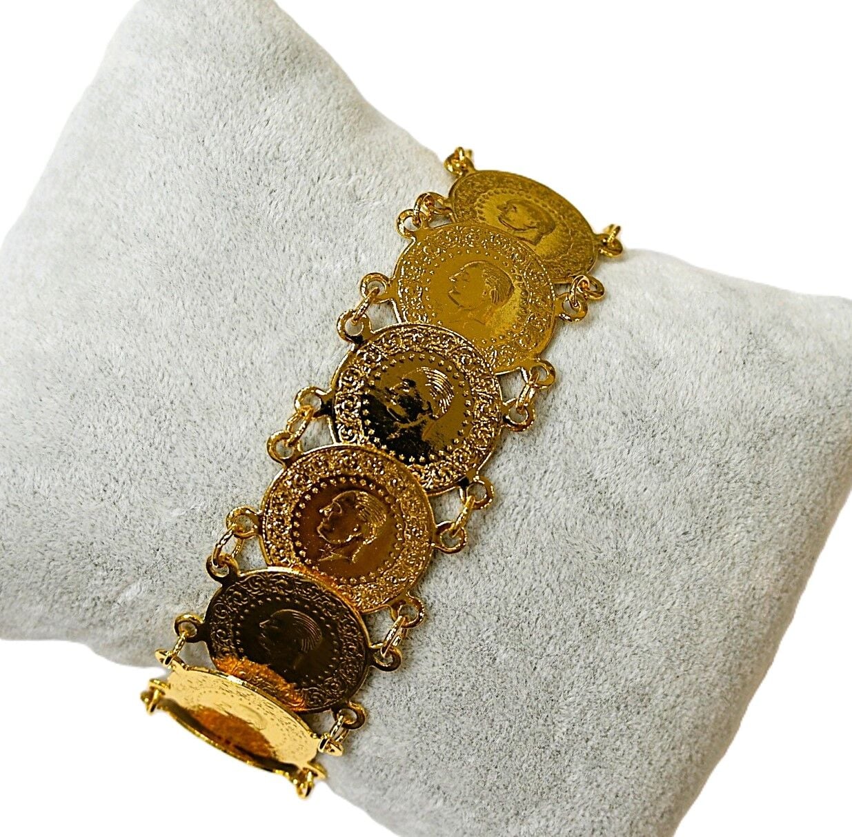 İmitasyon Altın Kaplama Çeyrekli Bileklik AB231