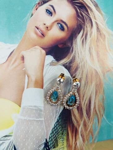 Mavi Taşlı Xuping Küpe ÇK13