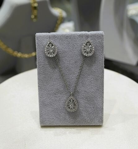 Zirkon Taşlı İkili Çelik Takım ZS09