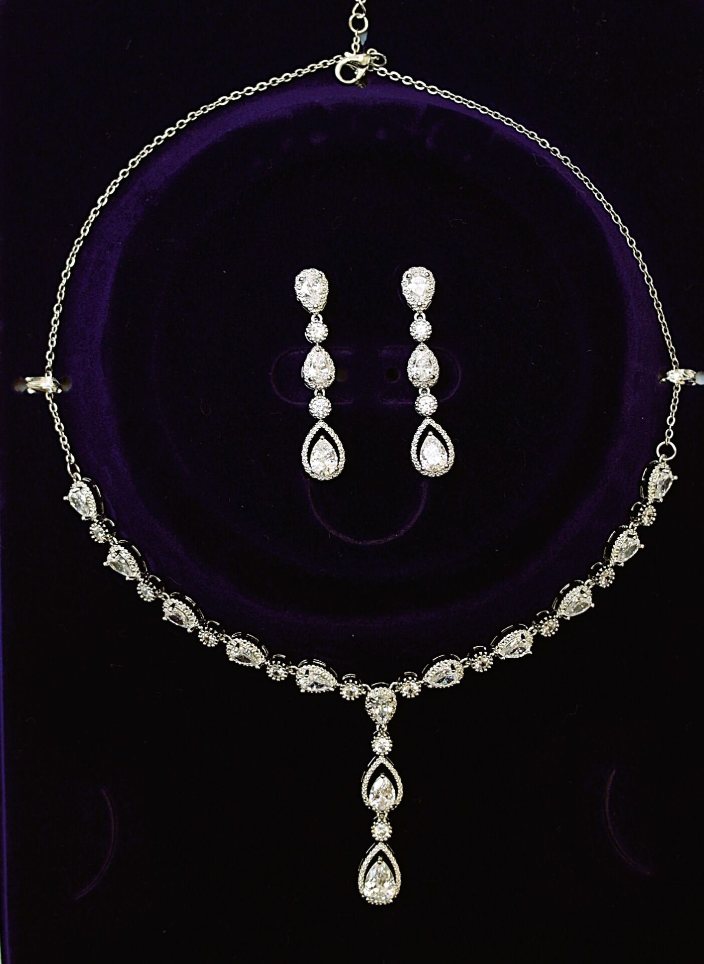 Pırlanta Model Zirkon Taşlı Set ZS02