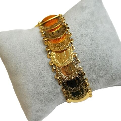 İmitasyon Altın Kaplama Çeyrekli Bileklik AB179